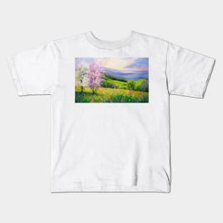 Spring in the mountains Kids T-Shirt